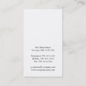 ALLGEMEINE AUFTRAGNEHMER-VISITENKARTE VISITENKARTE (Rückseite)