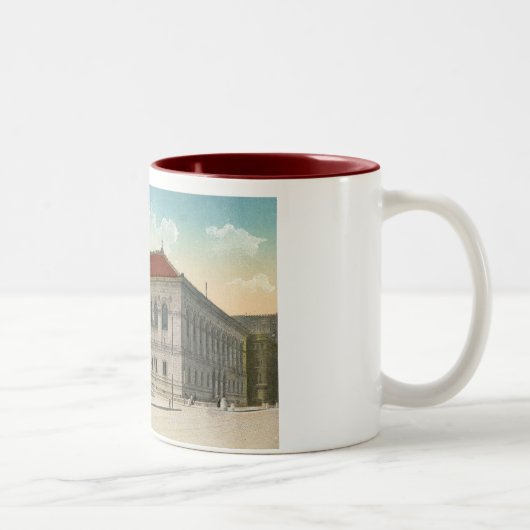 Allgemeine Bibliothek, Boston 1911 Vintag Zweifarbige Tasse (Rechts)