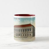 Allgemeine Bibliothek, Boston 1911 Vintag Zweifarbige Tasse (Mittel)