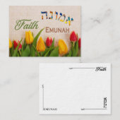 Allgemeine Blank Note Card Tulips Faith Mitteilungskarte (Vorne/Hinten)