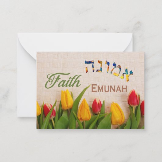 Allgemeine Blank Note Card Tulips Faith Mitteilungskarte (Vorderseite)