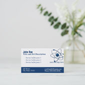 Allgemeine blaue elegante Visitenkarte (Stehend Vorderseite)