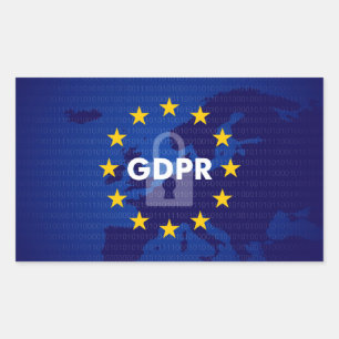 Allgemeine Datenschutzverordnung - Sicherheitsdigi Rechteckiger Aufkleber