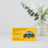Allgemeine einfache Taxistandkarten Visitenkarte (Stehend Vorderseite)