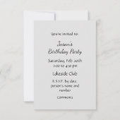 Allgemeine Einladung Custom Fun Golfing Birthday P (Rückseite)