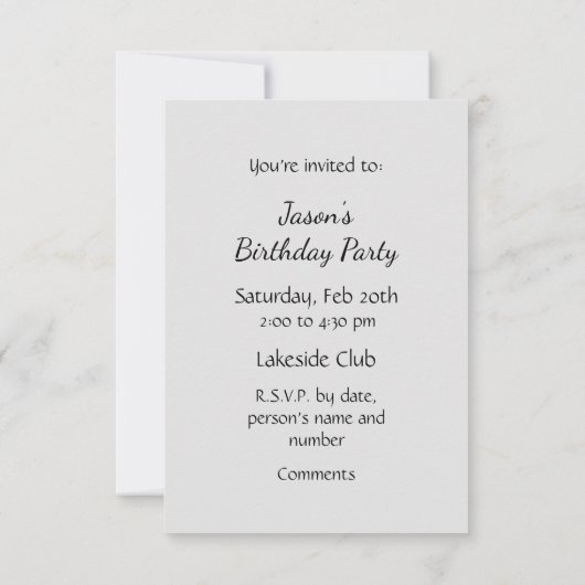 Allgemeine Einladung Custom Fun Golfing Birthday P (Rückseite)