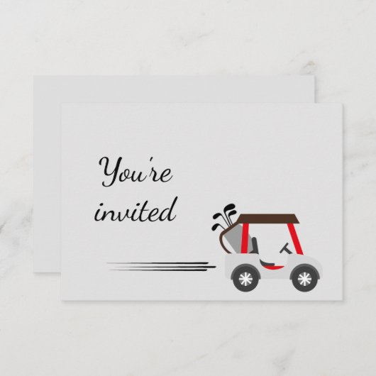 Allgemeine Einladung Custom Fun Golfing Birthday P (Vorne/Hinten)