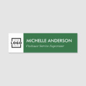 Allgemeine Firmenlogos Grüne Mitarbeiter Namensschild (Vorderseite)