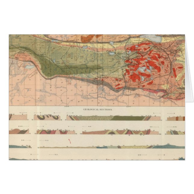 Allgemeine geologische Karte des Bezirks Marquette (Vorderseite (Horizontal))