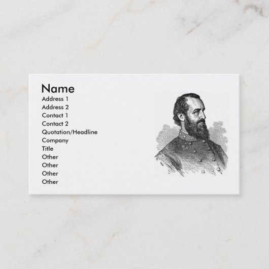 Allgemeine Geschäftskarte des zivilen Krieges Visitenkarte (Vorderseite)