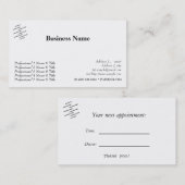 Allgemeine Geschäftskarte Terminkarte (Vorne/Hinten)