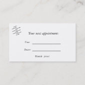 Allgemeine Geschäftskarte Terminkarte (Rückseite)