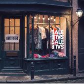 Allgemeine Geschäftsstelle mit einfacher Verkaufsf Fensteraufkleber