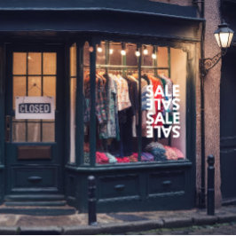 Allgemeine Geschäftsstelle mit einfacher Verkaufsf Fensteraufkleber