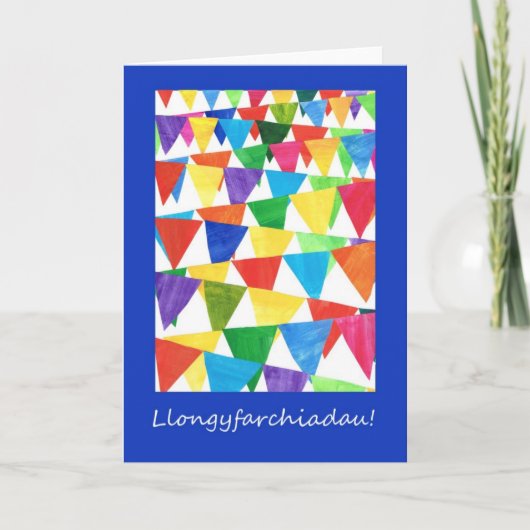 Allgemeine Glückwunsch-Karte: Waliser-Gruß Karte (Vorderseite)