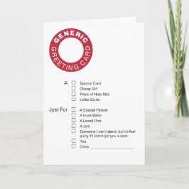 Allgemeine Grußkarte Karte