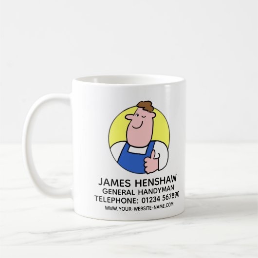 Allgemeine Handwerkerdienste oder Gelegenheitsarbe Kaffeetasse (Links)