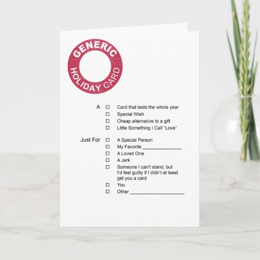 Allgemeine Holiday Grußkarte Feiertagskarte (Vorderseite)