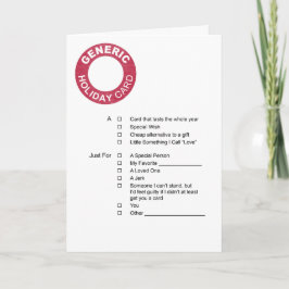 Allgemeine Holiday Grußkarte Feiertagskarte