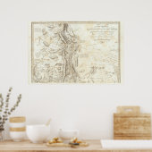 Allgemeine Karte des Königreichs Neuspanien Poster (Küche)