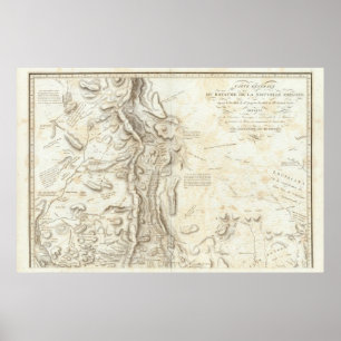 Allgemeine Karte des Königreichs Neuspanien Poster