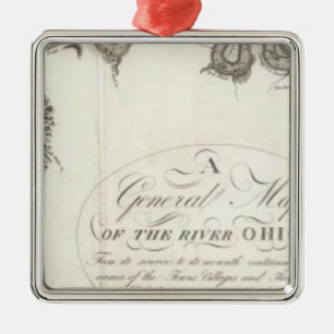 Allgemeine Karte des Ohio Ornament Aus Metall