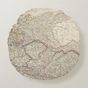 Allgemeine Karte Deutschlands Rundes Kissen