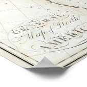 Allgemeine Karte Nordamerikas Poster (Ecke)