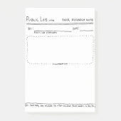 Allgemeine Labrador-Papier-Forschungs-Anmerkungen Post-it Klebezettel (Vorderseite)