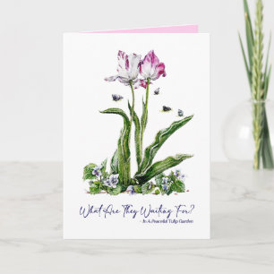 Allgemeine Leere Grußkarte mit zwei Tulpen Karte