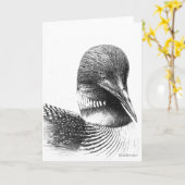 Allgemeine Loon-Illustrations-Raum-Gruß-Karte Karte (Gelbe Blume)