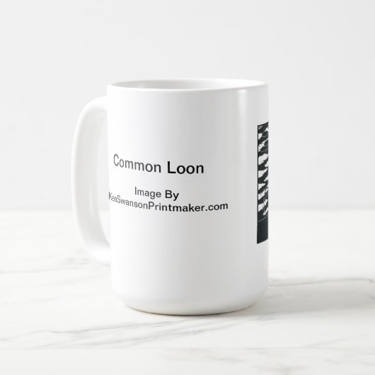 Allgemeine Loon Linocut Tasse (Vorderseite Links)