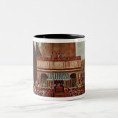 Allgemeine Lotterie bei Loggetta, der Marktplatz Zweifarbige Tasse (Mittel)