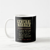 Allgemeine Manager Funny Dictionary Definition Kaffeetasse (Links)