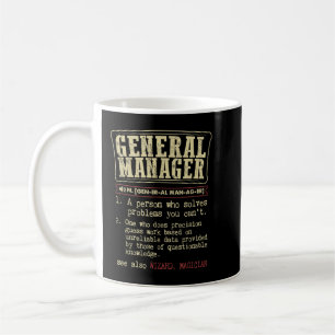 Allgemeine Manager Funny Dictionary Definition Kaffeetasse