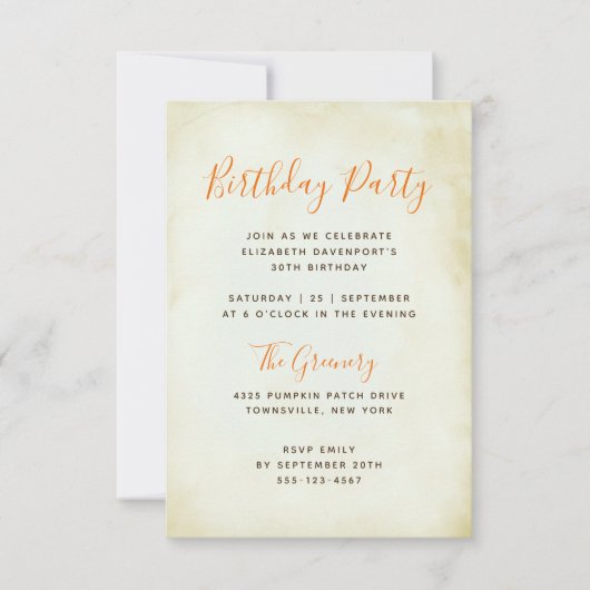 ALLGEMEINE PARTY-VORLAGE ANKÜNDIGUNG (Vorderseite)