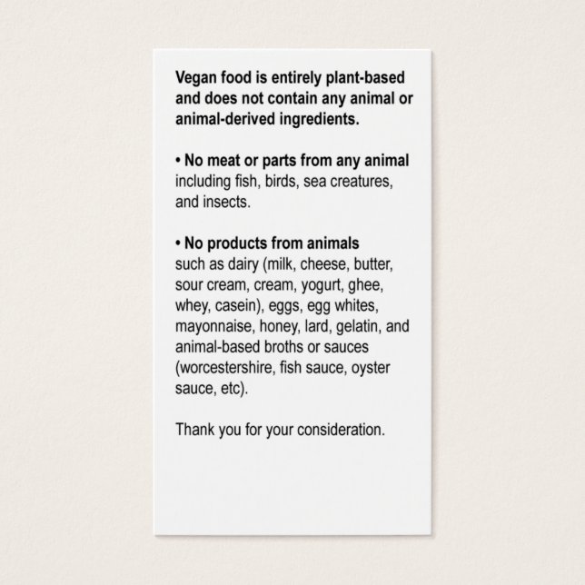 Allgemeine Restaurantkarte (Vorderseite)