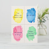 Allgemeine Set-Karten für die Wasserfarbenbestätig Einladung (Stehend Vorderseite)