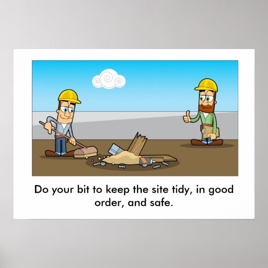 Allgemeine Sicherheits- und Gesundheitsschutzaktua Poster (Vorne)