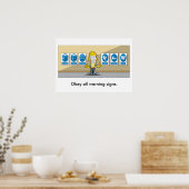 Allgemeine Sicherheits- und Gesundheitsschutzaktua Poster (Küche)