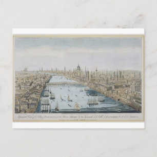 Allgemeine Sicht auf die City of London und den Fl Postkarte