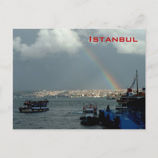 Allgemeine Sicht auf Istanbul Postkarte (Vorderseite)