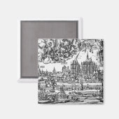 Allgemeine Sicht auf Köln, 1531 (Gravieren) (b/w p Magnet (Vorderseite/Rückseite)