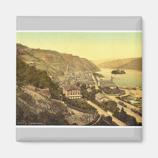 Allgemeine Sicht, Bacharach, Rhein, Deutschland-Kl Magnet (Vorne)
