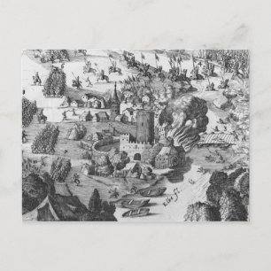 Allgemeine Sicht der Schlacht von Muhlberg Postkarte