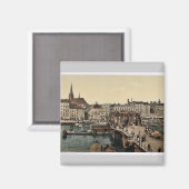 Allgemeine Sicht und Große Brücke, Stettin, Deutsc Magnet (Vorderseite/Rückseite)