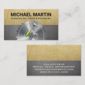 Allgemeine Tools des Auftragnehmers | Holzmetall Visitenkarte (Vorne/Hinten)