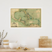 Allgemeine Übersicht der Westindischen Inseln vom Poster (Küche)