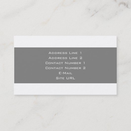 Allgemeine Visitenkarte (Rückseite)