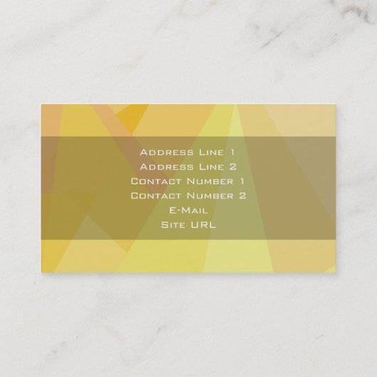 Allgemeine Visitenkarte (Rückseite)